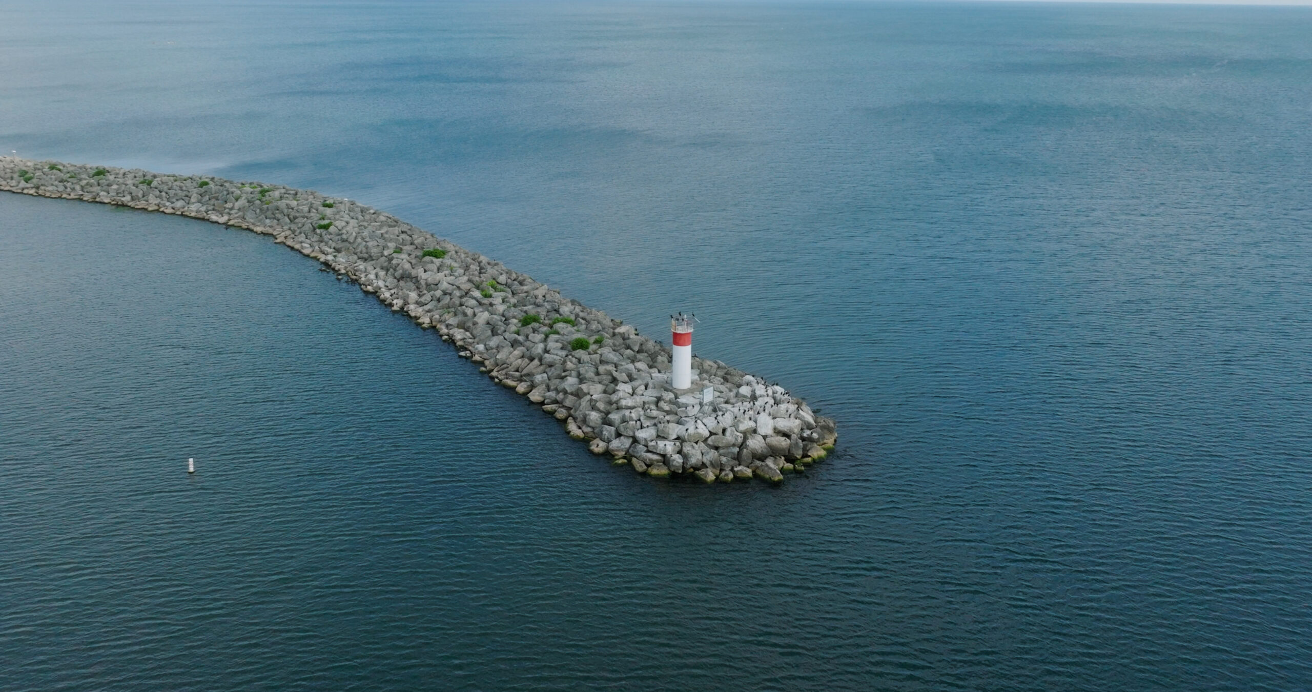 Aerial drone image of Oakville harbour